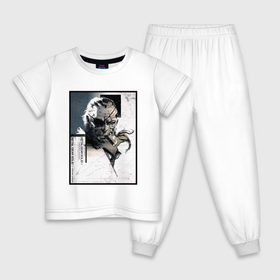 Детская пижама хлопок с принтом Big Boss MGS в Тюмени, 100% хлопок |  брюки и футболка прямого кроя, без карманов, на брюках мягкая резинка на поясе и по низу штанин
 | art | big boss | game | metal gear | metal gear solid | mgs | кодзима гений