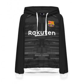 Женская толстовка 3D с принтом Barcelona away gk 19-20 в Тюмени, 100% полиэстер  | двухслойный капюшон со шнурком для регулировки, мягкие манжеты на рукавах и по низу толстовки, спереди карман-кенгуру с мягким внутренним слоем. | barcelona | champions league | spain | ter stegen | барселона | испания | лига чемпионов | тер штеген