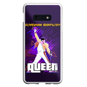 Чехол для Samsung S10E с принтом Queen в Тюмени, Силикон | Область печати: задняя сторона чехла, без боковых панелей | Тематика изображения на принте: bohemian | brian | freddie | john | mercury | must go on | queen | rhapsody | roger | taylor | the miracle | the show | богемская | рапсодия | роджер тейлор | фредди меркьюри