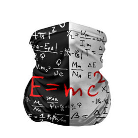 Бандана-труба 3D с принтом E=mc2 в Тюмени, 100% полиэстер, ткань с особыми свойствами — Activecool | плотность 150‒180 г/м2; хорошо тянется, но сохраняет форму | emc 2 | emc2 | знаменитые формулы | физика | формулы | эйнштейн