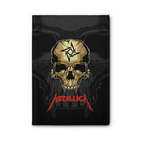 Обложка для автодокументов с принтом Metallica в Тюмени, натуральная кожа |  размер 19,9*13 см; внутри 4 больших “конверта” для документов и один маленький отдел — туда идеально встанут права | american | james hetfield | kirk hammett | l | metal band | metallic | metallica | music | robot | rock | scales | sitting | skeleton | skull | throne | американская | джеймс хетфилд | кирк хэмметт | ларс ульрих | логотип | метал группа | металл