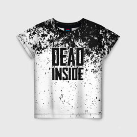 Детская футболка 3D с принтом Dead Inside в Тюмени, 100% гипоаллергенный полиэфир | прямой крой, круглый вырез горловины, длина до линии бедер, чуть спущенное плечо, ткань немного тянется | dead | dota | inside | аниме | внутри | гуль | дэд | инсайд | мертвец | мертвый | токийский