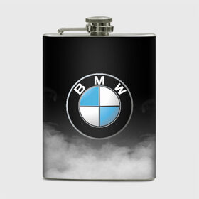 Фляга с принтом BMW в Тюмени, металлический корпус | емкость 0,22 л, размер 125 х 94 мм. Виниловая наклейка запечатывается полностью | Тематика изображения на принте: bmw | bmw performance | m | motorsport | performance | бмв | моторспорт