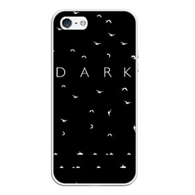 Чехол для iPhone 5/5S матовый с принтом DARK - Birds (Тьма) в Тюмени, Силикон | Область печати: задняя сторона чехла, без боковых панелей | Тематика изображения на принте: 1921 | 1953 | 1986 | 2019 | 2052 | dark | future | jonas | logo | mikkel | mundus | no future | portal | sic | будущего | йонас | лого | логотип | миккель | надпись | нет | портал | сериал | сериалы | символ | тьма