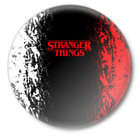 Значок с принтом STRANGER THINGS в Тюмени,  металл | круглая форма, металлическая застежка в виде булавки | stranger things | очень странные дела