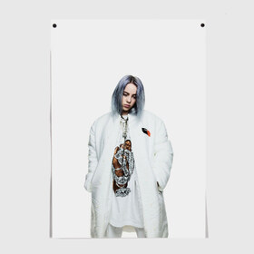 Постер с принтом BILLIE EILISH в Тюмени, 100% бумага
 | бумага, плотность 150 мг. Матовая, но за счет высокого коэффициента гладкости имеет небольшой блеск и дает на свету блики, но в отличии от глянцевой бумаги не покрыта лаком | ayelish | bad guy | bellyache | bilie eilish | bilie elish | billie | billie eilish | eilish | electronic | elish | music | били айлиш | билли айлиш | эйлиш | элиш