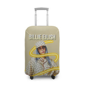Чехол для чемодана 3D с принтом BILLIE EILISH в Тюмени, 86% полиэфир, 14% спандекс | двустороннее нанесение принта, прорези для ручек и колес | ayelish | bad guy | bellyache | bilie eilish | bilie elish | billie | billie eilish | eilish | electronic | elish | music | били айлиш | билли айлиш | эйлиш | элиш