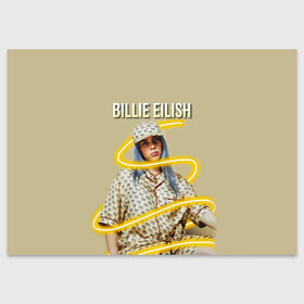 Поздравительная открытка с принтом BILLIE EILISH в Тюмени, 100% бумага | плотность бумаги 280 г/м2, матовая, на обратной стороне линовка и место для марки
 | Тематика изображения на принте: ayelish | bad guy | bellyache | bilie eilish | bilie elish | billie | billie eilish | eilish | electronic | elish | music | били айлиш | билли айлиш | эйлиш | элиш