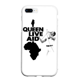 Чехол для iPhone 7Plus/8 Plus матовый с принтом Queen LIVE AID в Тюмени, Силикон | Область печати: задняя сторона чехла, без боковых панелей | bohemian | brian | freddie | john | mercury | must go on | queen | rhapsody | roger | taylor | the miracle | the show | богемская | рапсодия | роджер тейлор | фредди меркьюри