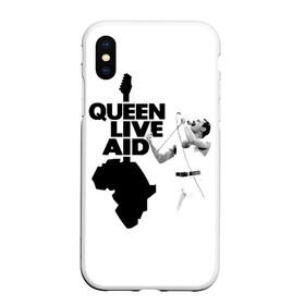 Чехол для iPhone XS Max матовый с принтом Queen LIVE AID в Тюмени, Силикон | Область печати: задняя сторона чехла, без боковых панелей | bohemian | brian | freddie | john | mercury | must go on | queen | rhapsody | roger | taylor | the miracle | the show | богемская | рапсодия | роджер тейлор | фредди меркьюри