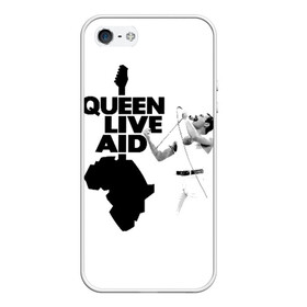 Чехол для iPhone 5/5S матовый с принтом Queen LIVE AID в Тюмени, Силикон | Область печати: задняя сторона чехла, без боковых панелей | bohemian | brian | freddie | john | mercury | must go on | queen | rhapsody | roger | taylor | the miracle | the show | богемская | рапсодия | роджер тейлор | фредди меркьюри