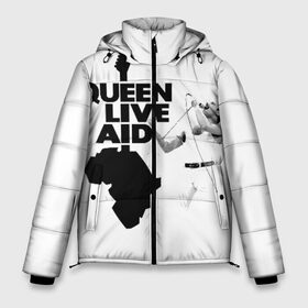 Мужская зимняя куртка 3D с принтом Queen LIVE AID в Тюмени, верх — 100% полиэстер; подкладка — 100% полиэстер; утеплитель — 100% полиэстер | длина ниже бедра, свободный силуэт Оверсайз. Есть воротник-стойка, отстегивающийся капюшон и ветрозащитная планка. 

Боковые карманы с листочкой на кнопках и внутренний карман на молнии. | bohemian | brian | freddie | john | mercury | must go on | queen | rhapsody | roger | taylor | the miracle | the show | богемская | рапсодия | роджер тейлор | фредди меркьюри