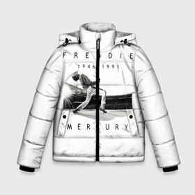 Зимняя куртка для мальчиков 3D с принтом Фредди Меркьюри в Тюмени, ткань верха — 100% полиэстер; подклад — 100% полиэстер, утеплитель — 100% полиэстер | длина ниже бедра, удлиненная спинка, воротник стойка и отстегивающийся капюшон. Есть боковые карманы с листочкой на кнопках, утяжки по низу изделия и внутренний карман на молнии. 

Предусмотрены светоотражающий принт на спинке, радужный светоотражающий элемент на пуллере молнии и на резинке для утяжки | bohemian | brian | freddie | john | mercury | must go on | queen | rhapsody | roger | taylor | the miracle | the show | богемская | рапсодия | роджер тейлор | фредди меркьюри