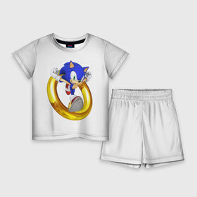 Детский костюм с шортами 3D с принтом Sonic в Тюмени,  |  | hedgehog | metal sonic | silver | silver the hedgehog | sonic | sonic boom | sonic the hedgehog | еж | ёж сонник | ежик | игры | соник | фильмы