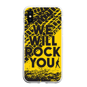 Чехол для iPhone XS Max матовый с принтом We Will Rock You в Тюмени, Силикон | Область печати: задняя сторона чехла, без боковых панелей | Тематика изображения на принте: bohemian | brian | freddie | john | mercury | must go on | queen | rhapsody | roger | taylor | the miracle | the show | богемская | рапсодия | роджер тейлор | фредди меркьюри