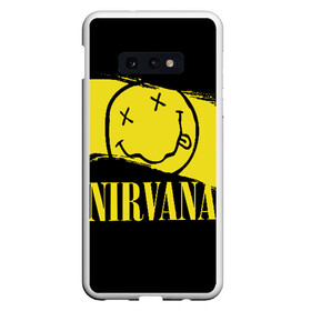 Чехол для Samsung S10E с принтом Nirvana в Тюмени, Силикон | Область печати: задняя сторона чехла, без боковых панелей | bleach | blew | cobain | dave | geffen | hormoaning | in utero | incesticide | krist | kurt | nevermind | nirvana | novoselic | rock | vevo | геффен | курт кобейн | нирвана | рок