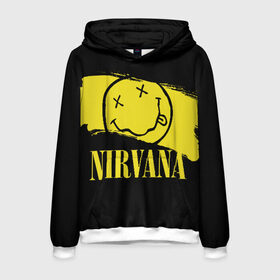 Мужская толстовка 3D с принтом Nirvana в Тюмени, 100% полиэстер | двухслойный капюшон со шнурком для регулировки, мягкие манжеты на рукавах и по низу толстовки, спереди карман-кенгуру с мягким внутренним слоем. | Тематика изображения на принте: bleach | blew | cobain | dave | geffen | hormoaning | in utero | incesticide | krist | kurt | nevermind | nirvana | novoselic | rock | vevo | геффен | курт кобейн | нирвана | рок