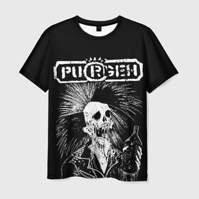 Мужская футболка 3D с принтом Purgen в Тюмени, 100% полиэфир | прямой крой, круглый вырез горловины, длина до линии бедер | punks | purgen | панки | пурген
