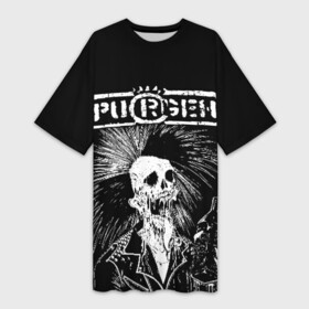 Платье-футболка 3D с принтом Purgen в Тюмени,  |  | punks | purgen | панки | пурген