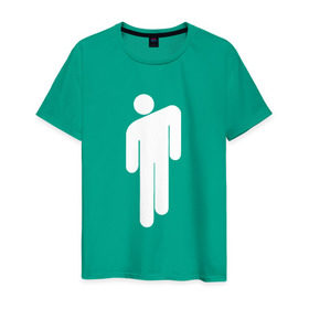 Мужская футболка хлопок с принтом BILLIE EILISH (НА СПИНЕ) в Тюмени, 100% хлопок | прямой крой, круглый вырез горловины, длина до линии бедер, слегка спущенное плечо. | be | billie | billie eilish | билли | билли айлиш