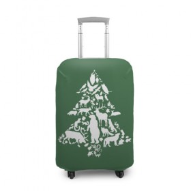 Чехол для чемодана 3D с принтом Дерево жизней в Тюмени, 86% полиэфир, 14% спандекс | двустороннее нанесение принта, прорези для ручек и колес | пожары в сибири | посади дерево | сибирь | сибирь горит | спасите сибирь