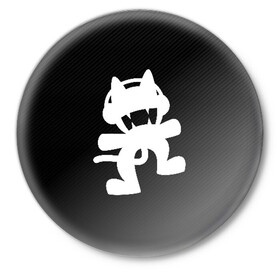 Значок с принтом MONSTERCAT в Тюмени,  металл | круглая форма, металлическая застежка в виде булавки | Тематика изображения на принте: carbon | cat | monster | monster cat | monstercat | карбон | кот | монстеркет