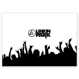 Поздравительная открытка с принтом LINKIN PARK | ЛИНКИН ПАРК в Тюмени, 100% бумага | плотность бумаги 280 г/м2, матовая, на обратной стороне линовка и место для марки
 | chester bennington | linkin park | mike shinoda | линкин парк