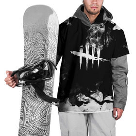 Накидка на куртку 3D с принтом DEAD BY DAYLIGHT в Тюмени, 100% полиэстер |  | Тематика изображения на принте: dbd | dead by daylight | survival horror | дбд | мертвы к рассвету