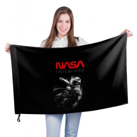 Флаг 3D с принтом Nasa в Тюмени, 100% полиэстер | плотность ткани — 95 г/м2, размер — 67 х 109 см. Принт наносится с одной стороны | nasa | space | наса | насса