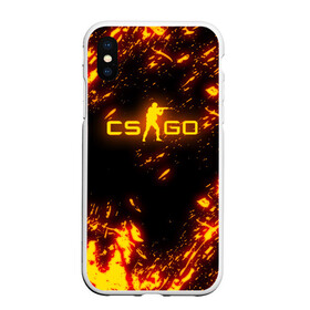 Чехол для iPhone XS Max матовый с принтом CS GO FIRE в Тюмени, Силикон | Область печати: задняя сторона чехла, без боковых панелей | astralis | awp | counter strike | cs go | cs go global offensive | faze clan | hyper beast | team liquid | астралис | тим ликвид | фейз клан | хайпер бист