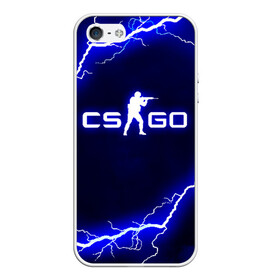 Чехол для iPhone 5/5S матовый с принтом CS GO LIGHTNING STYLE в Тюмени, Силикон | Область печати: задняя сторона чехла, без боковых панелей | Тематика изображения на принте: astralis | awp | counter strike | cs go | cs go global offensive | faze clan | hyper beast | team liquid | thunder | астралис | молнии | тим ликвид | фейз клан | хайпер бист | шторм