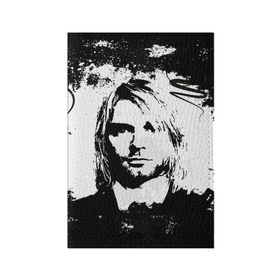Обложка для паспорта матовая кожа с принтом Kurt Cobain в Тюмени, натуральная матовая кожа | размер 19,3 х 13,7 см; прозрачные пластиковые крепления | bleach | blew | cobain | dave | geffen | hormoaning | in utero | incesticide | krist | kurt | nevermind | nirvana | novoselic | rock | vevo | геффен | курт кобейн | нирвана | рок