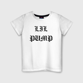 Детская футболка хлопок с принтом LIL PUMP в Тюмени, 100% хлопок | круглый вырез горловины, полуприлегающий силуэт, длина до линии бедер | esskeetit | gazzy garcia | gucci gang | lil pump | lilpump | газзи гарсия | лил памп | рэп | рэпер | эшкере.
