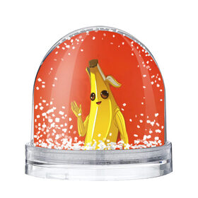 Снежный шар с принтом Banana в Тюмени, Пластик | Изображение внутри шара печатается на глянцевой фотобумаге с двух сторон | epic | fortnite | банан | фортнайт | эпик