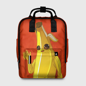 Женский рюкзак 3D с принтом Banana в Тюмени, 100% полиэстер | лямки с регулируемой длиной, сверху ручки, чтобы рюкзак нести как сумку. Основное отделение закрывается на молнию, как и внешний карман. Внутри два дополнительных кармана, один из которых закрывается на молнию. По бокам два дополнительных кармашка, куда поместится маленькая бутылочка
 | epic | fortnite | банан | фортнайт | эпик