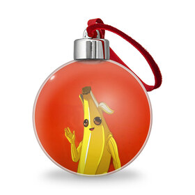 Ёлочный шар с принтом Banana в Тюмени, Пластик | Диаметр: 77 мм | Тематика изображения на принте: epic | fortnite | банан | фортнайт | эпик