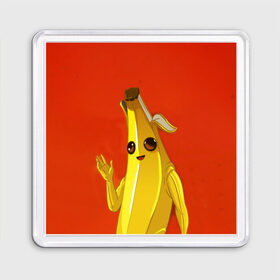 Магнит 55*55 с принтом Banana в Тюмени, Пластик | Размер: 65*65 мм; Размер печати: 55*55 мм | epic | fortnite | банан | фортнайт | эпик