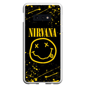 Чехол для Samsung S10E с принтом NIRVANA в Тюмени, Силикон | Область печати: задняя сторона чехла, без боковых панелей | nirvana | smile | курт кобейн | нирвана | смайл