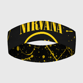 Повязка на голову 3D с принтом NIRVANA | НИРВАНА в Тюмени,  |  | nirvana | smile | курт кобейн | нирвана | смайл