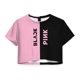 Женская футболка Cropp-top с принтом BLACKPINK в Тюмени, 100% полиэстер | круглая горловина, длина футболки до линии талии, рукава с отворотами | black | blackpink | bts | jennie | jisoo | k pop | kim | lalisa | lisa | manoban | park | pink | rose | young | бтс | дженни | джису | ён | ким | лалиса | лиса | манобан | пак | розэ | че