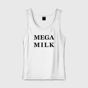 Женская майка хлопок с принтом mega milk в Тюмени, 95% хлопок, 5% эластан |  | ahegao | anime | mega milk | mega milk манга