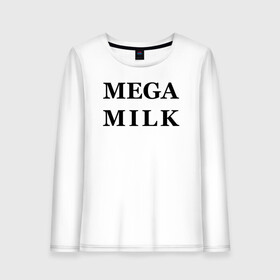 Женский лонгслив хлопок с принтом mega milk в Тюмени, 100% хлопок |  | ahegao | anime | mega milk | mega milk манга