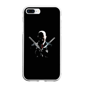 Чехол для iPhone 7Plus/8 Plus матовый с принтом HITMAN в Тюмени, Силикон | Область печати: задняя сторона чехла, без боковых панелей | Тематика изображения на принте: agent 47 | game | hitman | interactive entertainment | io interactive | агент 47 | игры | хитман