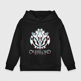 Детское худи Oversize хлопок с принтом Overlord: Glitch. в Тюмени, френч-терри — 70% хлопок, 30% полиэстер. Мягкий теплый начес внутри —100% хлопок | боковые карманы, эластичные манжеты и нижняя кромка, капюшон на магнитной кнопке | overlord | аниме | лого | логотип | оверлорд | сериал