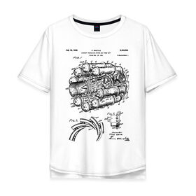 Мужская футболка хлопок Oversize с принтом Aircraft в Тюмени, 100% хлопок | свободный крой, круглый ворот, “спинка” длиннее передней части | aircraft | patent | двигатель | идея | история | космос | мощь | патент | разработка | самолет | турбина | чертеж | чертежи