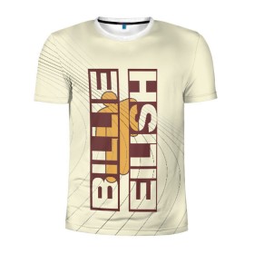 Мужская футболка 3D спортивная с принтом billie eilish в Тюмени, 100% полиэстер с улучшенными характеристиками | приталенный силуэт, круглая горловина, широкие плечи, сужается к линии бедра | billie eilish