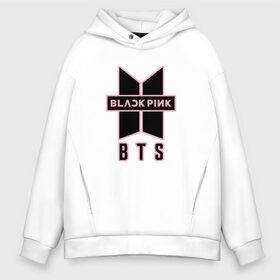 Мужское худи Oversize хлопок с принтом BTS and BLACKPINK в Тюмени, френч-терри — 70% хлопок, 30% полиэстер. Мягкий теплый начес внутри —100% хлопок | боковые карманы, эластичные манжеты и нижняя кромка, капюшон на магнитной кнопке | Тематика изображения на принте: bangtan boys | black | blackpink | bt21 | bts | k pop | pink | rose | блек пинк | блекпинк | блэк пинк | блэкпинк | бтс