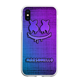 Чехол для iPhone XS Max матовый с принтом РЮКЗАК MARSHMELLO в Тюмени, Силикон | Область печати: задняя сторона чехла, без боковых панелей | marshmello | диджей | клуб | клубная музыка | маршмеллоу | маршмело | маршмэлло | маршмэллоу | маршмэло | музыка | электронная