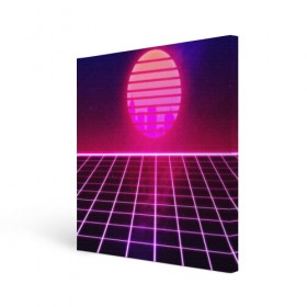 Холст квадратный с принтом DISCO SUNRISE в Тюмени, 100% ПВХ |  | bright | colorful | cool | disco | music | music lover | retro | speaker | tape recorder | technique | vintage | винтаж | динамик | диско | магнитофон | меломан | музыка | неон | разноцветный | ретро | техника