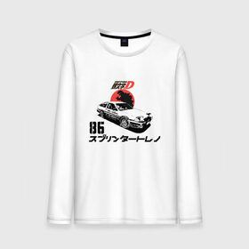 Мужской лонгслив хлопок с принтом Initial D Хачироку в Тюмени, 100% хлопок |  | drift | hachiroku | initial d | touge | тогэ | хачироку